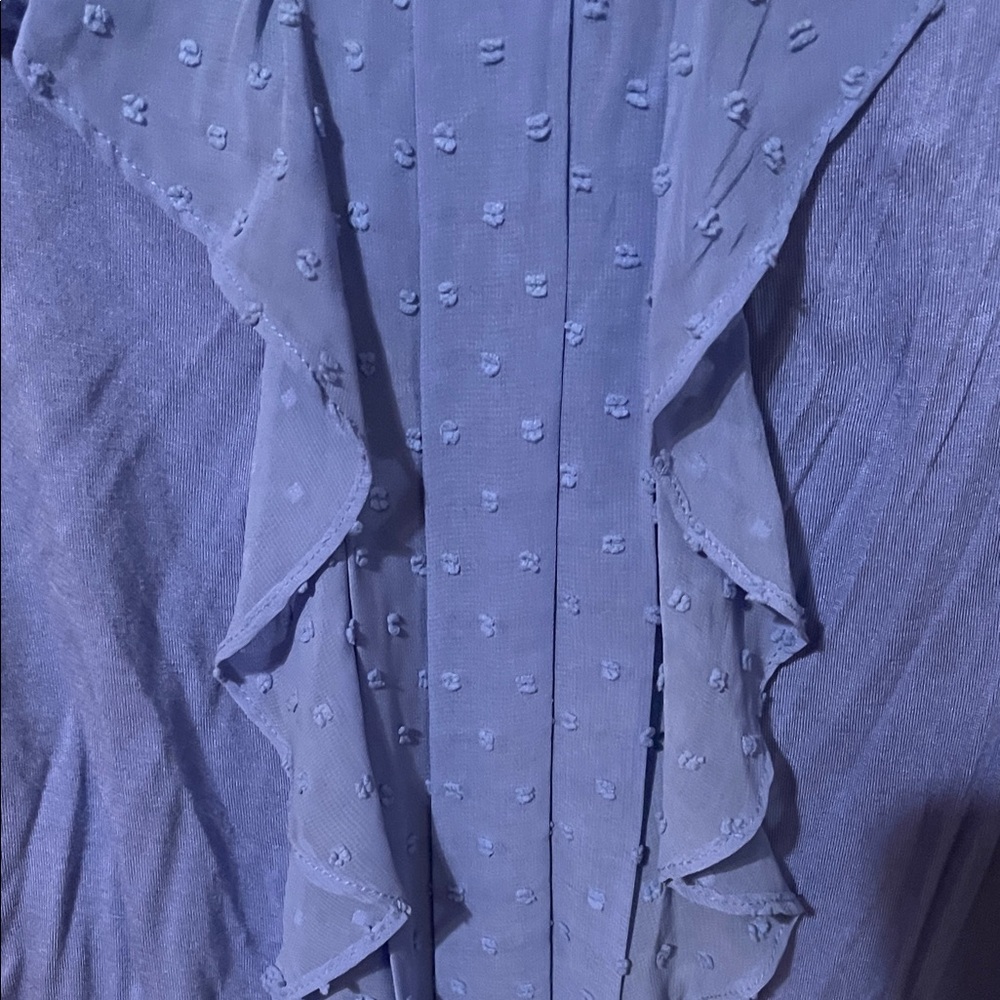 Elle Periwinkle Ruffle Tank Top - Picture 4 of 7